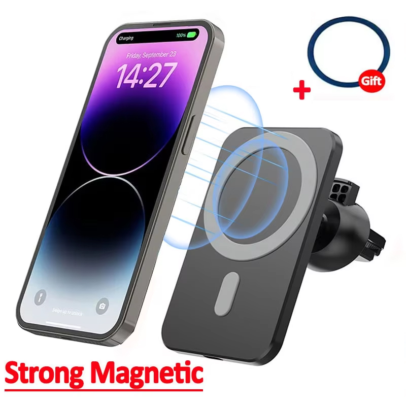 Magnetic Phone Holder For Car Vent - Manyetik Kablosuz Araç Şarj Cihazı MagSafe