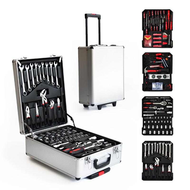 Auto Repair Tools - 186 Parça Alüminyum Kılıflı Tekerlekli Tamirci