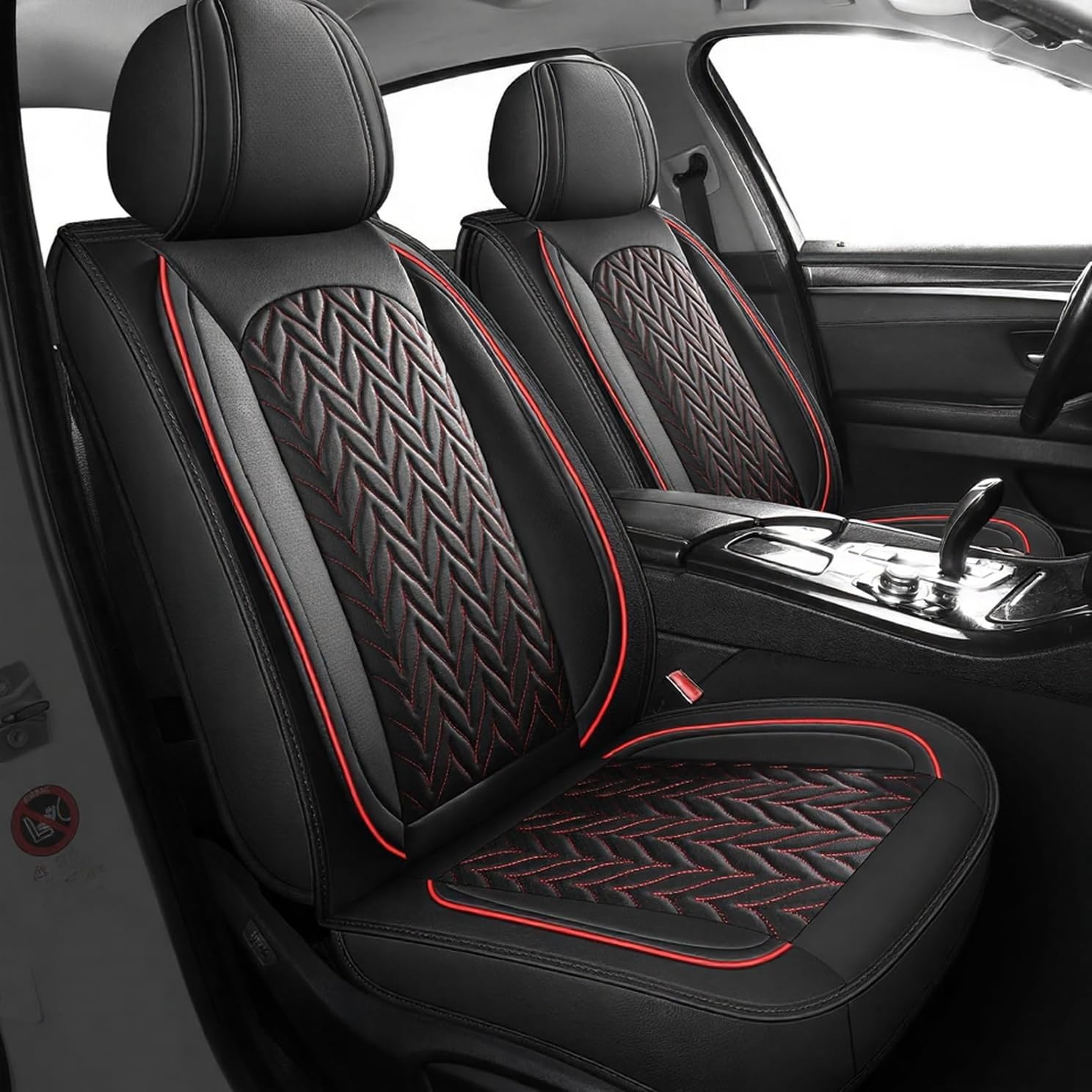 Leather Car Seat Covers Full Set Universal - Evrensel Araba Koltuk Kılıfı, Tam Set,