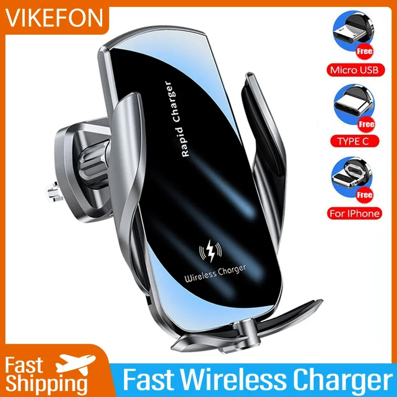 Wireless Car Charger Mount Fast Charging - VIKEFON 30W kablosuz şarj otomatik kablosuz