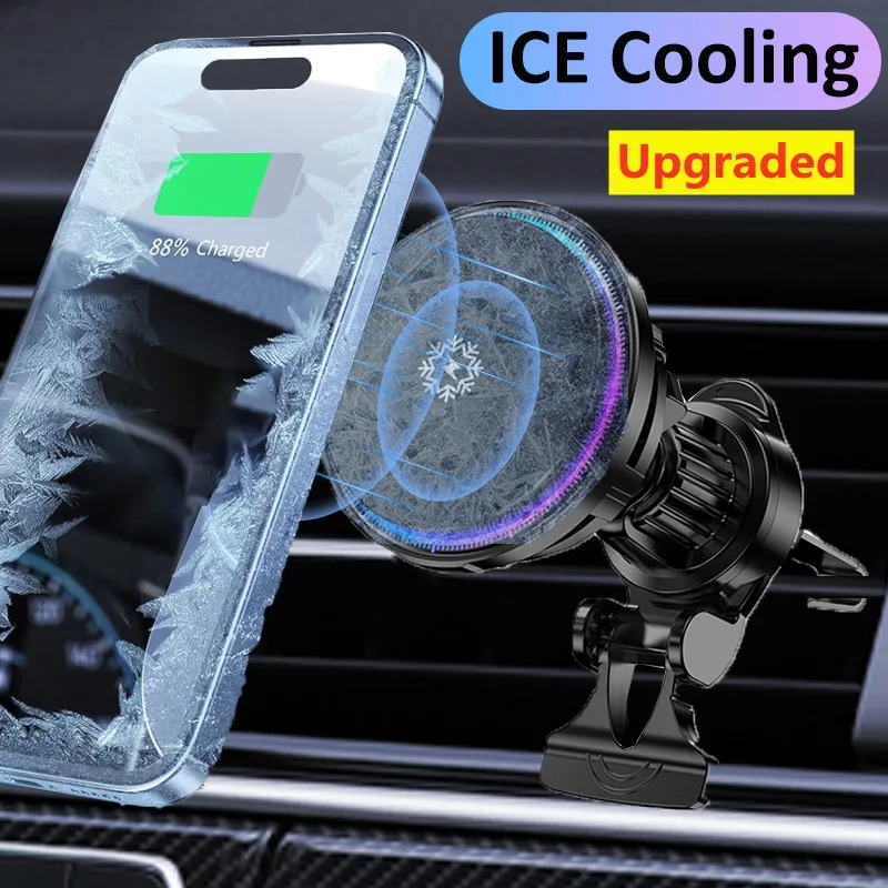 Wireless Car Charger Mount Fast Charging - Buz soğutma manyetik kablosuz araba şarjı