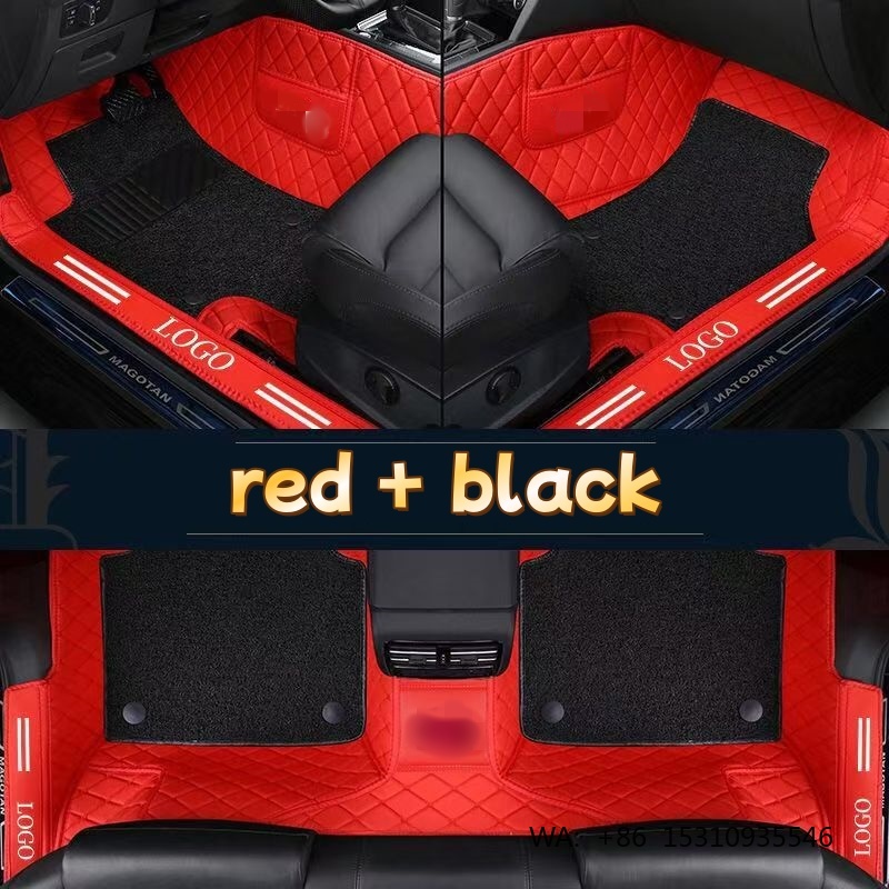 Car Floor Mats Universal Waterproof Leather - Lüks PVC Deri Tam Kaplama Su