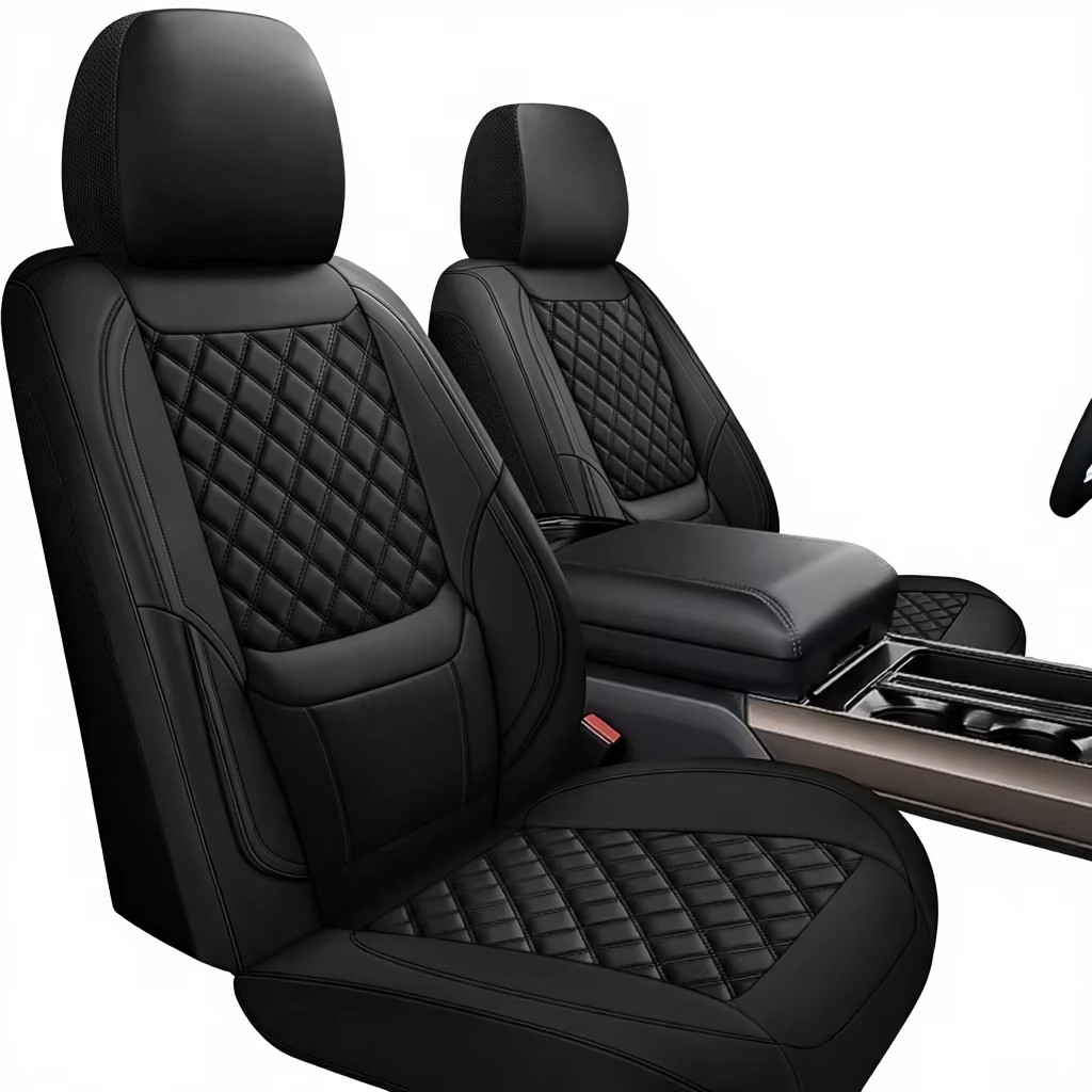 Leather Car Seat Covers Full Set Universal - Toptan Evrensel Suni Deri Ön ve