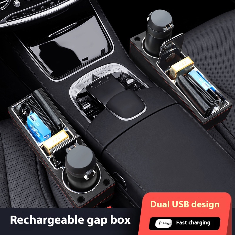 Seat Gap Filler Organizer With Usb Charger - Araba koltuğu Gap dolgu organizatör bardak