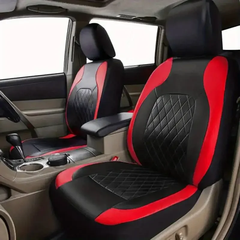 Leather Car Seat Covers Full Set Universal - Evrensel Suni Deri Araba Koltuk Kılıfları
