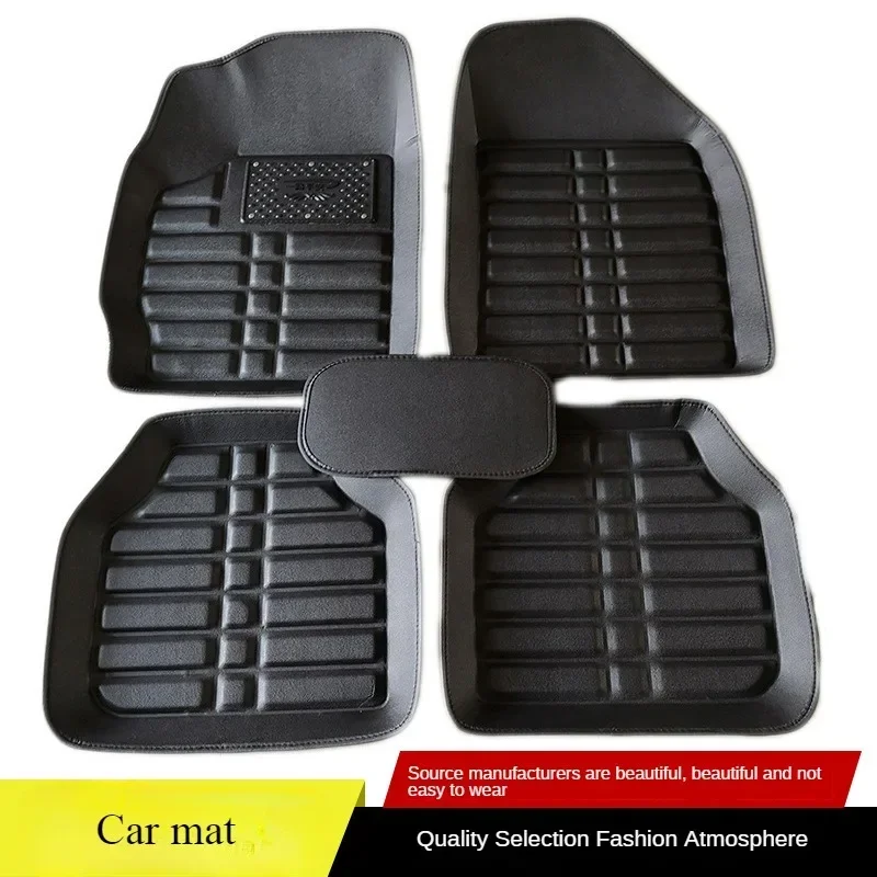 Car Floor Mats Universal Waterproof Leather - 5 adet Premium Kolay Temizlenebilir Su