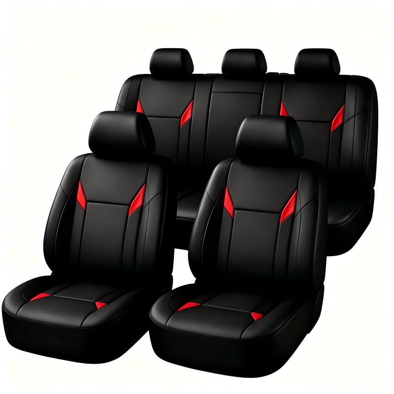 Leather Car Seat Covers Full Set Universal - Evrensel Uyumlu PU Deri Araba Koltuk