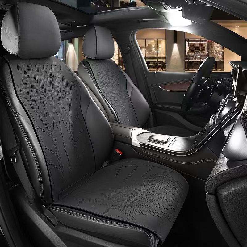 Leather Car Seat Covers Full Set Universal - Süet Deri Araba Koltuk Kılıfı 5