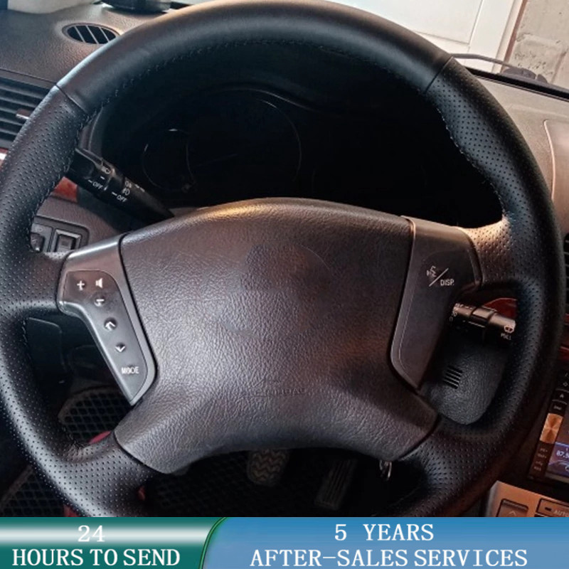 Car Steering Wheel Cover Anti Slip Breathable - Özelleştirilmiş araba direksiyon kılıfı el dikiş
