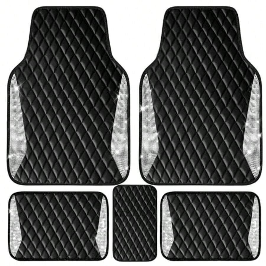Car Floor Mats Universal Waterproof Leather - Deri Araba Paspasları Parlak Elmas Yer