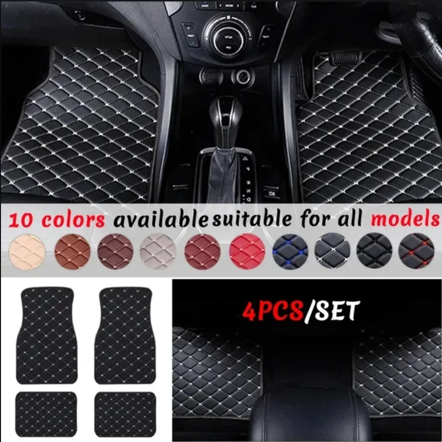 Car Floor Mats Universal Waterproof Leather - Araba Paspaslar 4 ADET Evrensel PU