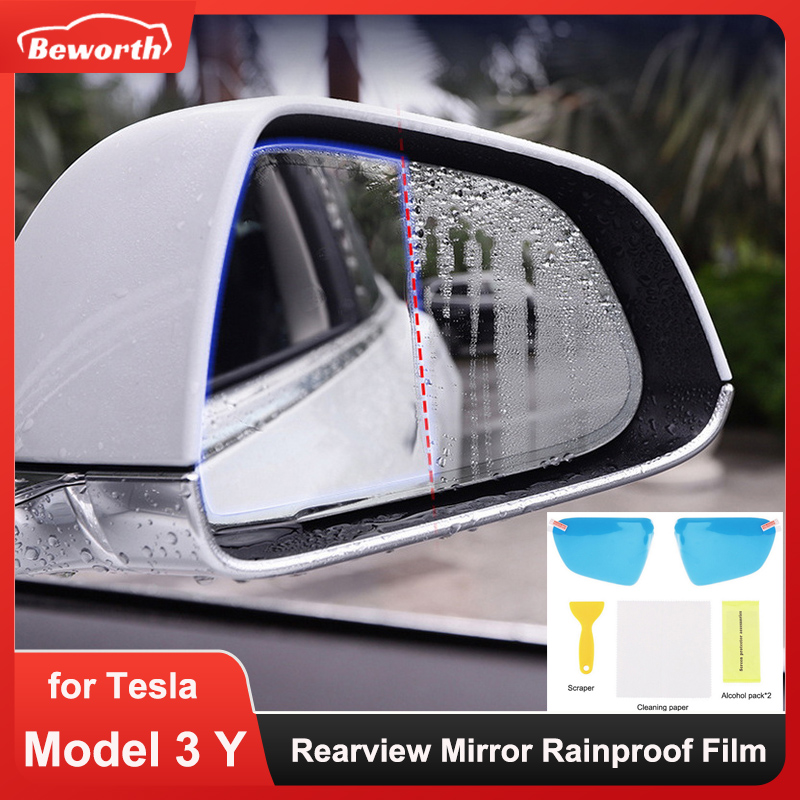 Anti Glare Car Rearview Mirror Film - 2 adet dikiz aynası yağmur geçirmez