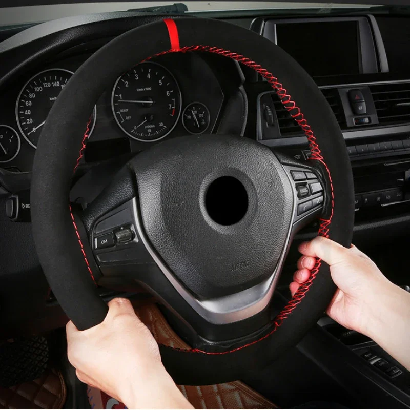 Car Steering Wheel Cover Anti Slip Breathable - Evrensel 38 cm Araba Direksiyon Kapağı