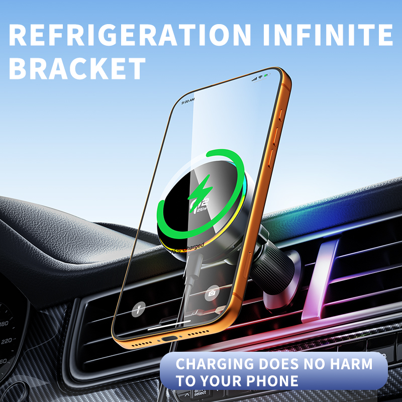 qi2.2 25W Araç İçi Kablosuz Şa - Magnetic Phone Holder For Car Vent incelemesi ve fiyatı