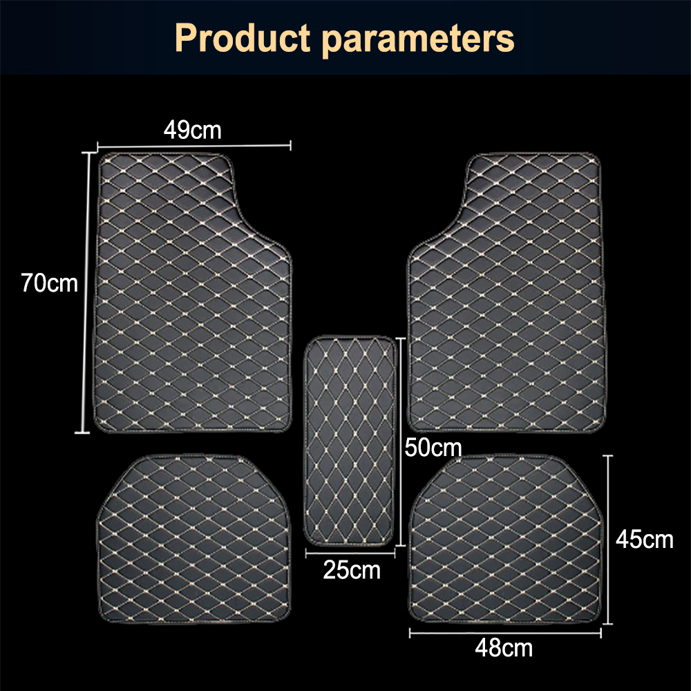 5 adet Set evrensel araba pasp - Car Floor Mats Universal Waterproof Leather incelemesi ve fiyatı