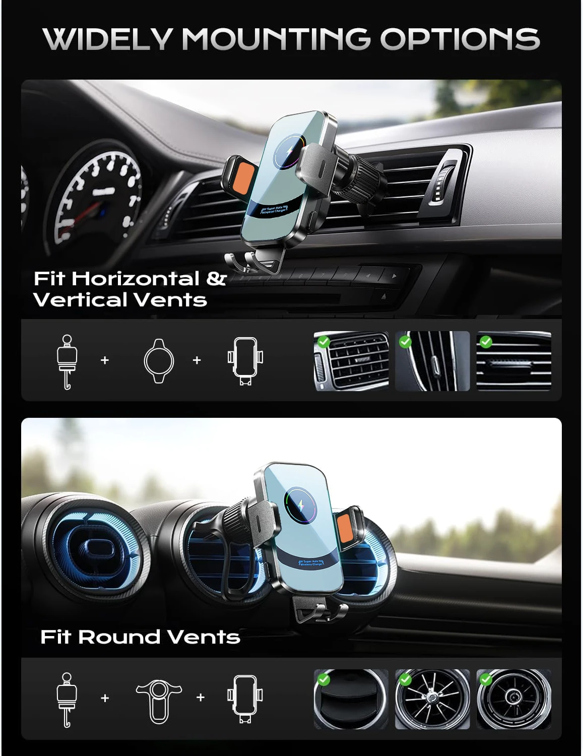 UYUXIO kablosuz araç şarj ciha - Magnetic Phone Holder For Car Vent incelemesi ve fiyatı