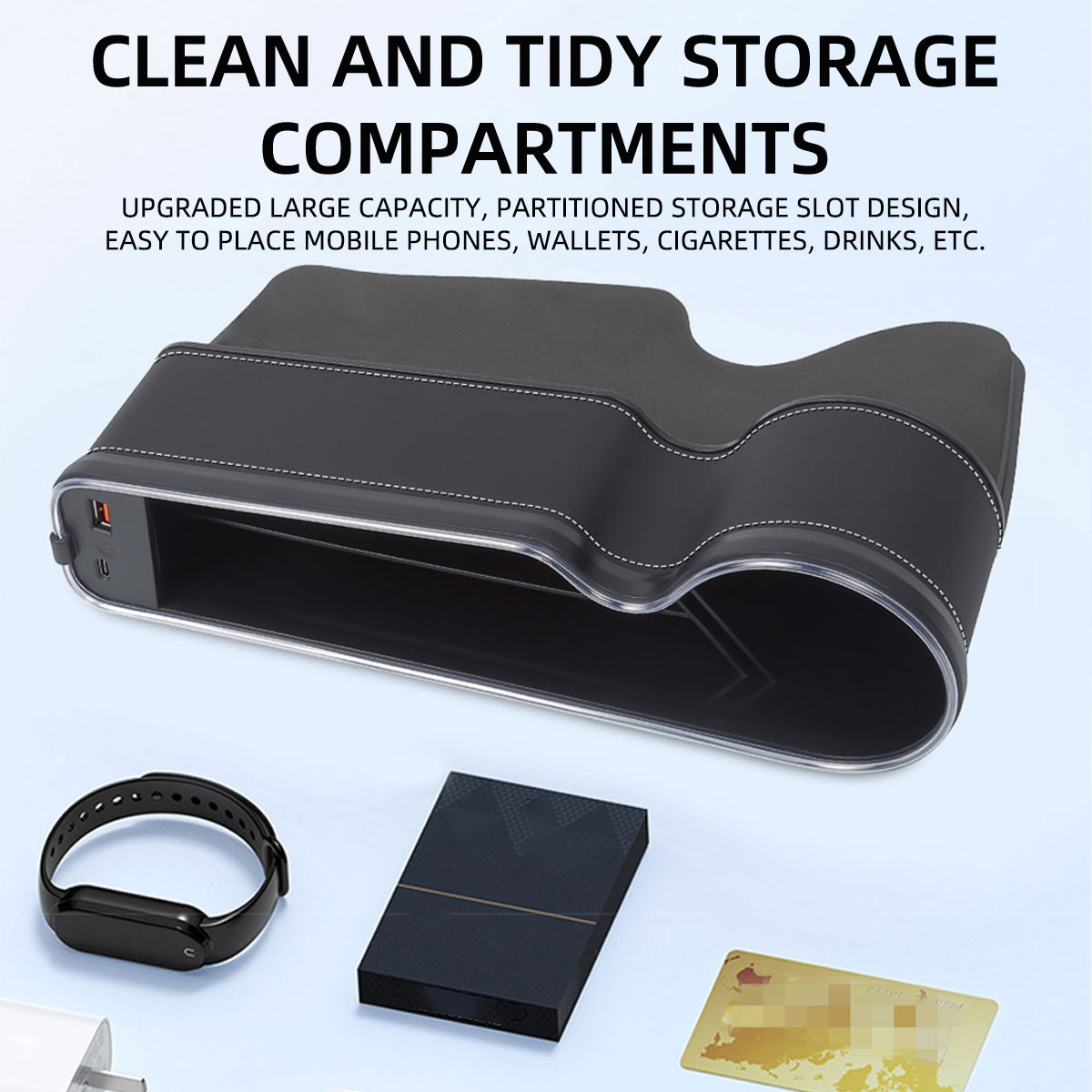 Araba Koltuğu Boşluk Doldurucu - Seat Gap Filler Organizer With Usb Charger incelemesi ve fiyatı