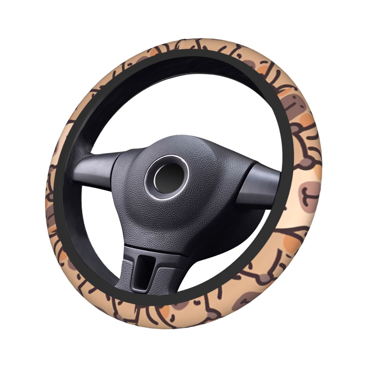 Kawaii Anime Capybara Araba di - Car Steering Wheel Cover Anti Slip Breathable incelemesi ve fiyatı