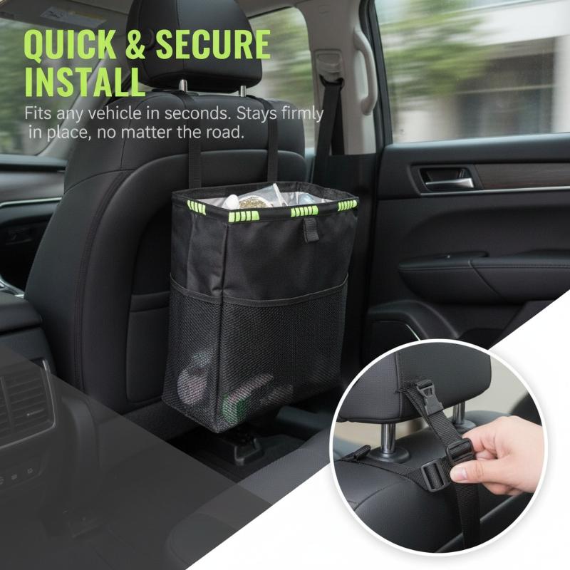 Katlanabilir Araba Çöp Kovası, - Waterproof Car Trash Can With Lid incelemesi ve fiyatı