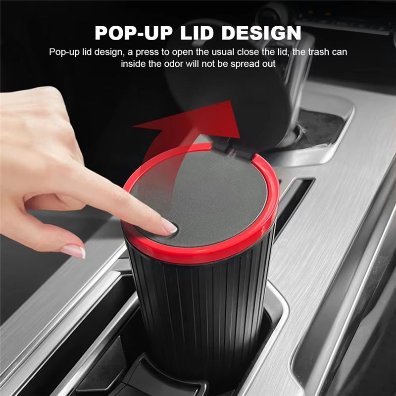A60E-Press Tipi Kapaklı Araba  - Waterproof Car Trash Can With Lid incelemesi ve fiyatı