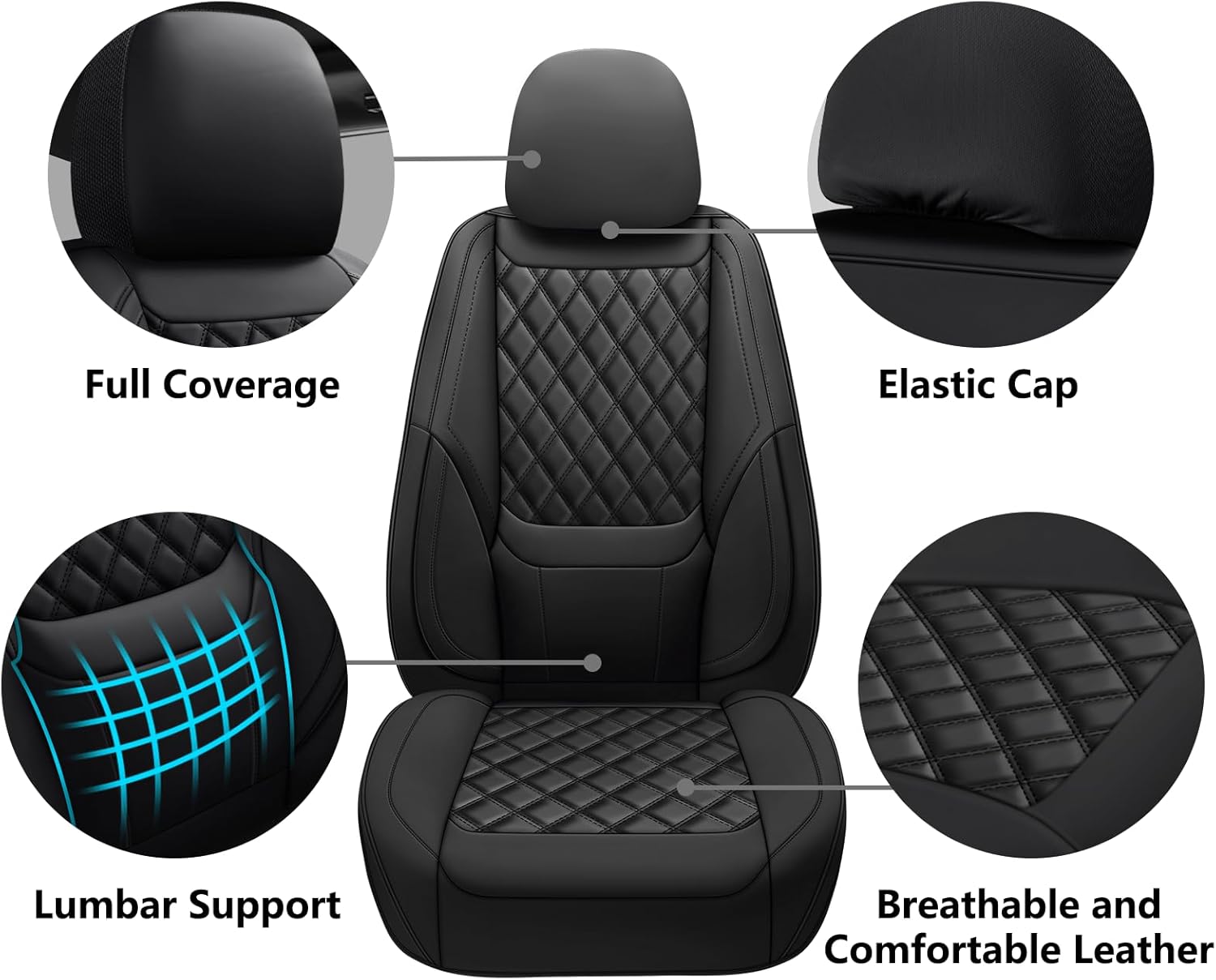 Toptan Evrensel Suni Deri Ön v - Leather Car Seat Covers Full Set Universal incelemesi ve fiyatı