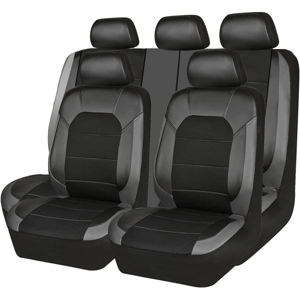 9 adet/takım Araba Koltuğu Kap - Leather Car Seat Covers Full Set Universal incelemesi ve fiyatı