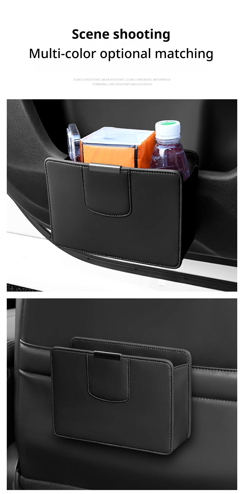 Araba Çöp Kovası Asılı Deri Çö - Waterproof Car Trash Can With Lid incelemesi ve fiyatı