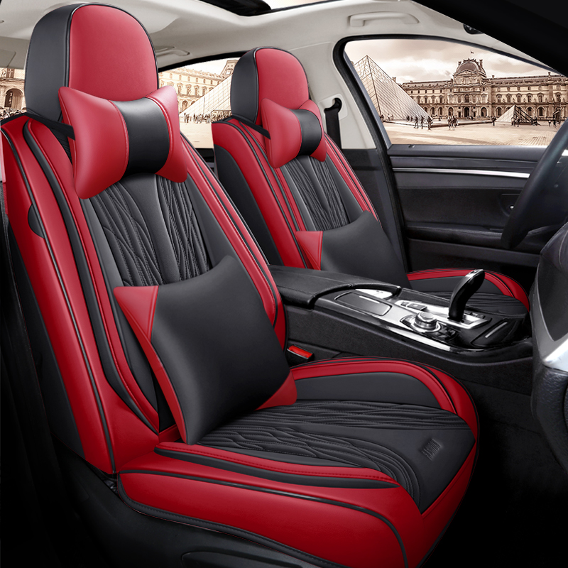 Yeni Tasarım Lüks Deri Araba K - Leather Car Seat Covers Full Set Universal incelemesi ve fiyatı