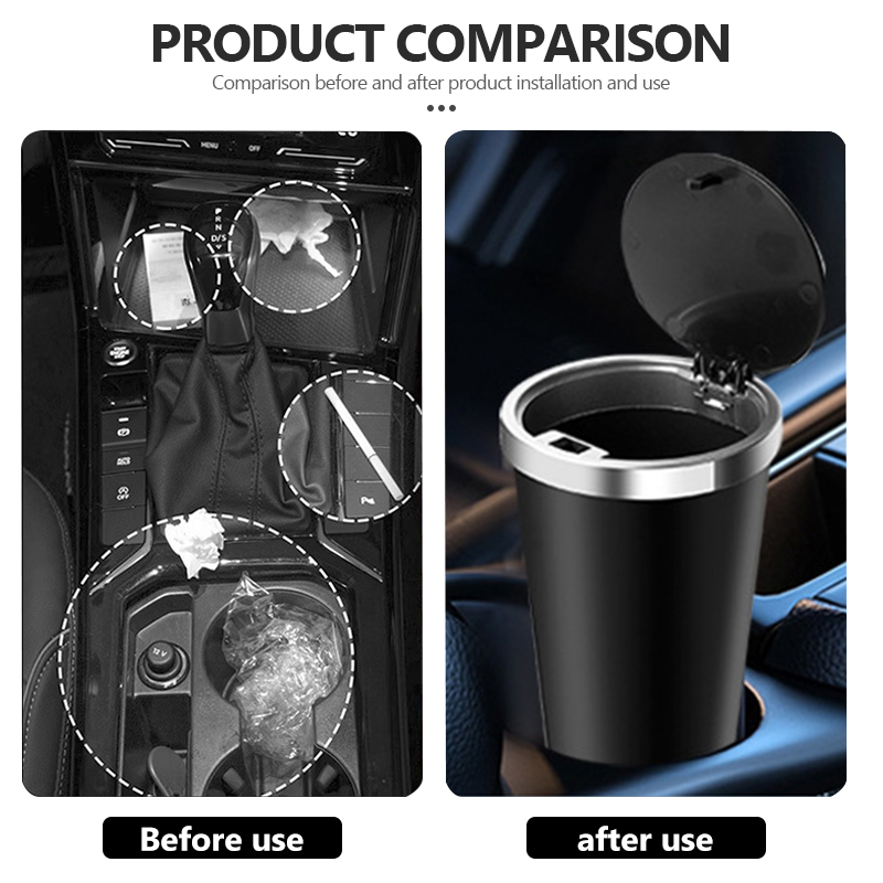 Araba Çöp Kutusu Mini Su Geçir - Waterproof Car Trash Can With Lid incelemesi ve fiyatı
