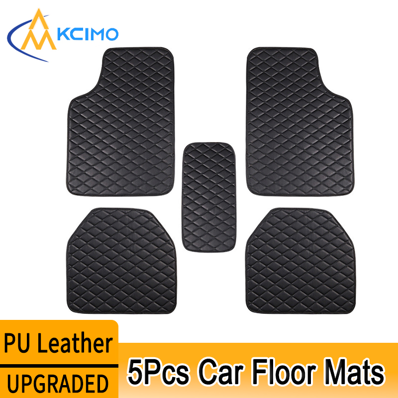 Kcimo 5 adet araba paspaslar P - Car Floor Mats Universal Waterproof Leather incelemesi ve fiyatı