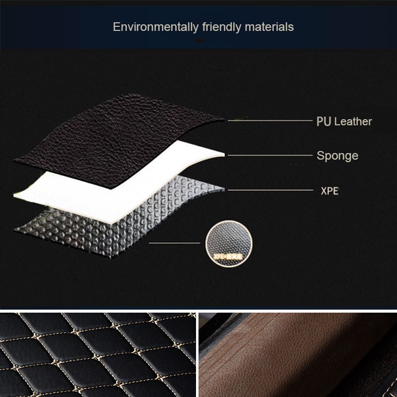 Kcimo 5 adet araba paspaslar P - Car Floor Mats Universal Waterproof Leather incelemesi ve fiyatı