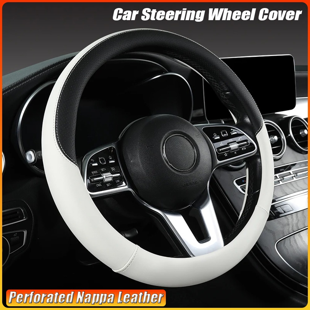 Delikli Nappa Deri Araba Direk - Car Steering Wheel Cover Anti Slip Breathable incelemesi ve fiyatı