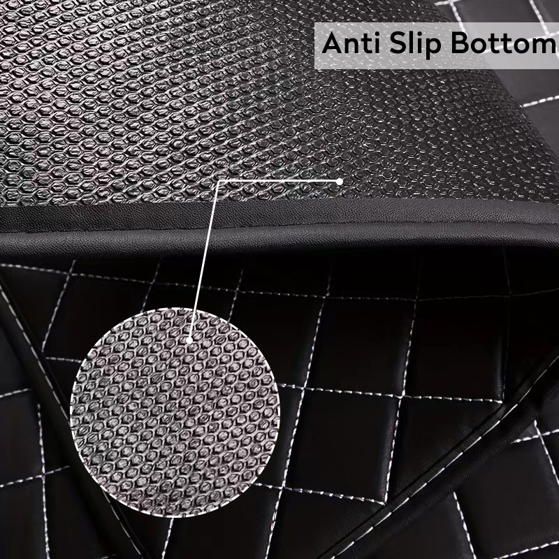 4 adet evrensel PU deri araba  - Car Floor Mats Universal Waterproof Leather incelemesi ve fiyatı