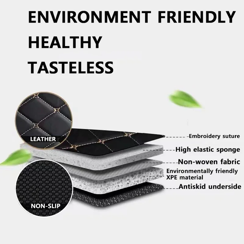 Deri araba paspaslar Jeep Libe - Car Floor Mats Universal Waterproof Leather incelemesi ve fiyatı