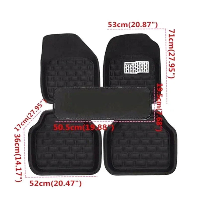 YENI Lüks Deri Araba Paspaslar - Car Floor Mats Universal Waterproof Leather incelemesi ve fiyatı