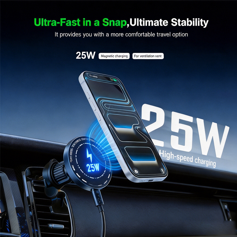 Güçlü 25W Manyetik Kablosuz Ar - Magnetic Phone Holder For Car Vent incelemesi ve fiyatı